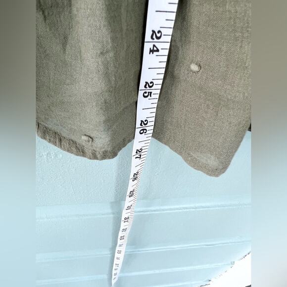 Sundance Victorian 100% cotton blouse olive green peasant high neck boho summer - Picture 8 of 9